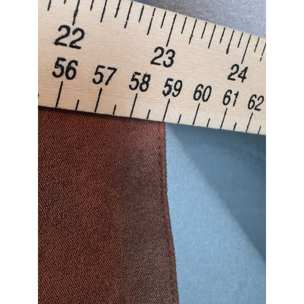 Van Heusen Soft Suede Shirt Mens XL Rust Brown Faux Suede Button Down Distressed - Picture 9 of 12